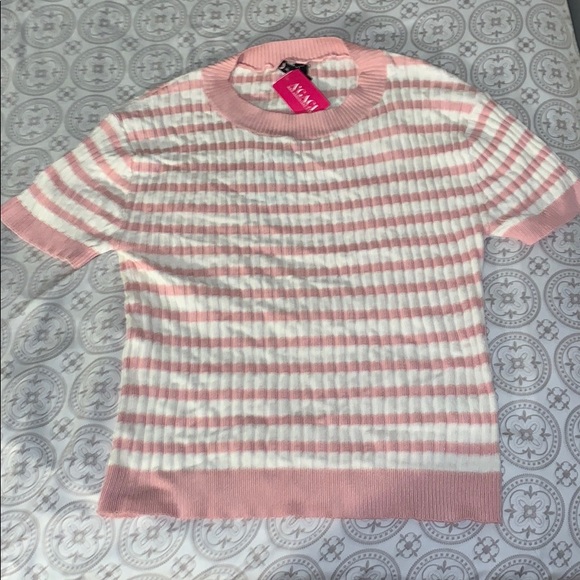 💋 A’GACI Striped Ribbed Tee 💋 - Picture 2 of 3